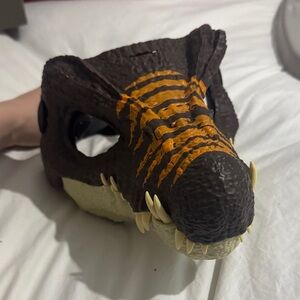 Dinosaur Mask for Kids - Brown and Orange